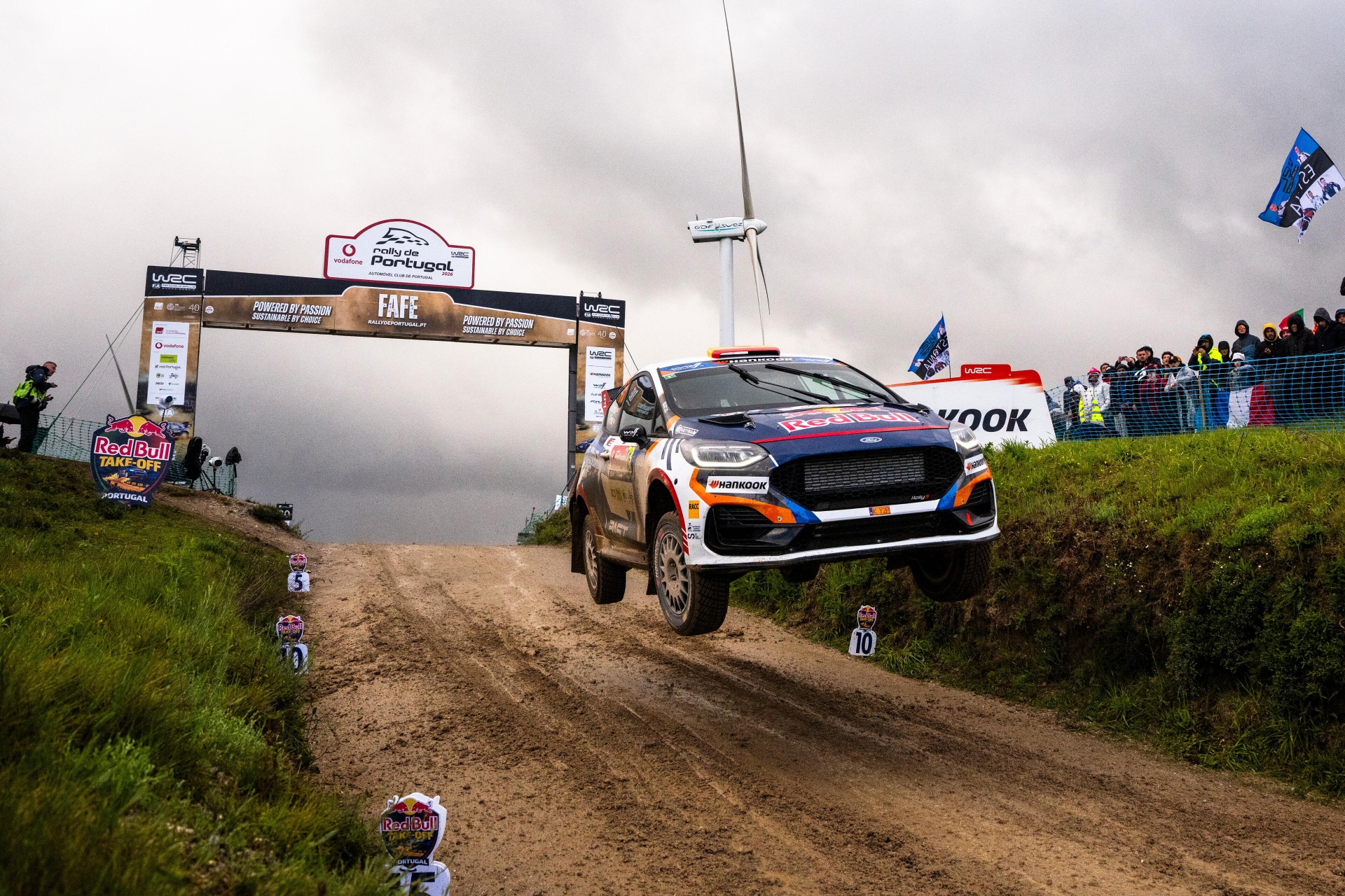 Gil Membrado driving his Ford Fiesta Rally3 at Rally Portugal